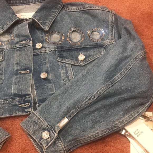 7 for all mankind Jean jacket  with Swarovski element . Watch the video please - Picture 6 of 17